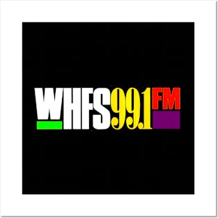 WHFS 99.1 Alternative Rock Radio Throwback Design Posters and Art